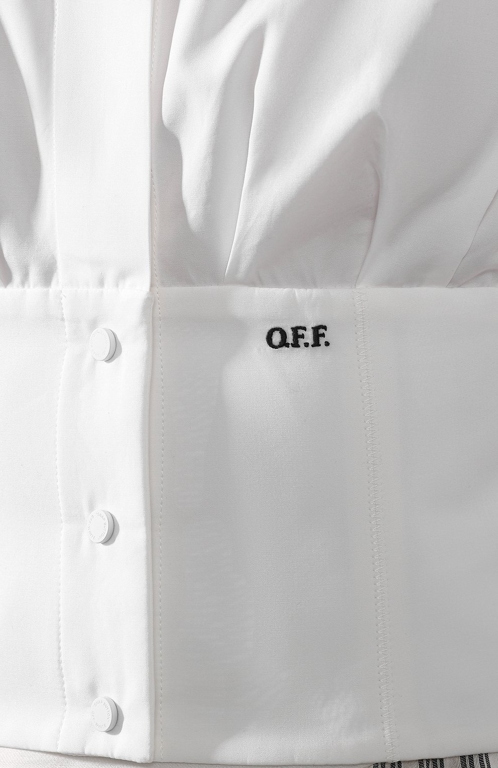 Хлопковая блузка OFF-WHITE белого цвета по цене 46600 руб., арт. 0WGA052R197440740110, фото 5 Хлопковая блузка OFF-WHITE, арт. 0WGA052R197440740110, фото 5