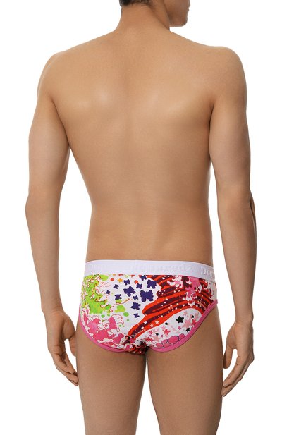 Хлопковые брифы DSQUARED2 разноцветного цвета по цене 17300 руб., арт. D9L675210, фото 3 Хлопковые брифы DSQUARED2, арт. D9L675210, фото 3
