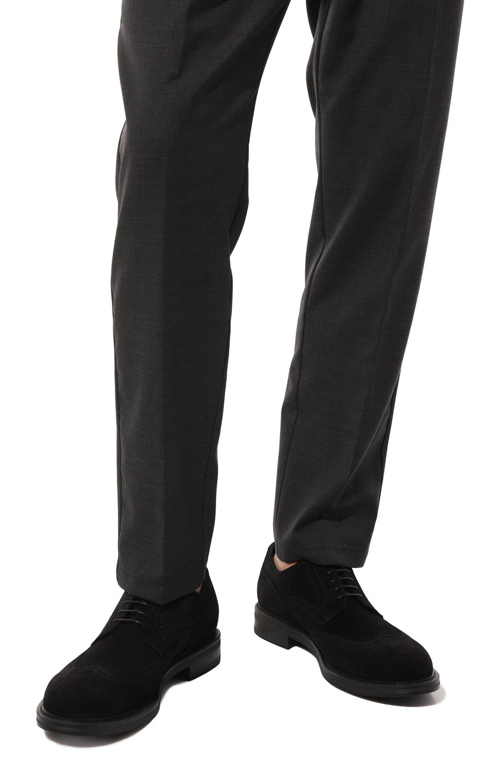 Замшевые дерби W.GIBBS черного цвета по цене 45950 руб., арт. 3169007/2301, фото 3 Замшевые дерби W.GIBBS, арт. 3169007/2301, фото 3