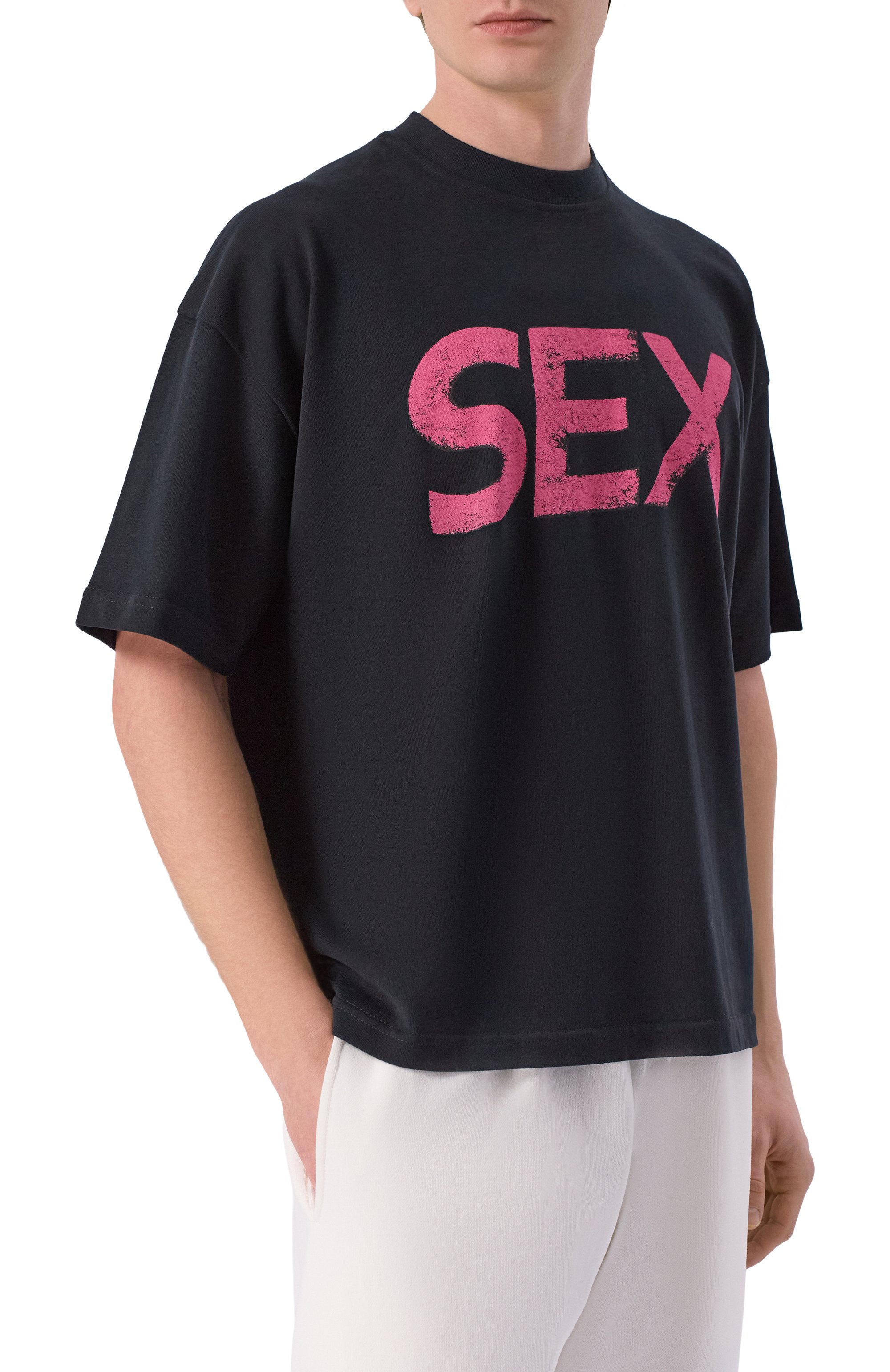 Хлопковая футболка PLANTA ROSA черного цвета по цене 13500 руб., арт. PR/T02/INTIMACY/220VEVLET, фото 4 Хлопковая футболка PLANTA ROSA, арт. PR/T02/INTIMACY/220VEVLET, фото 4