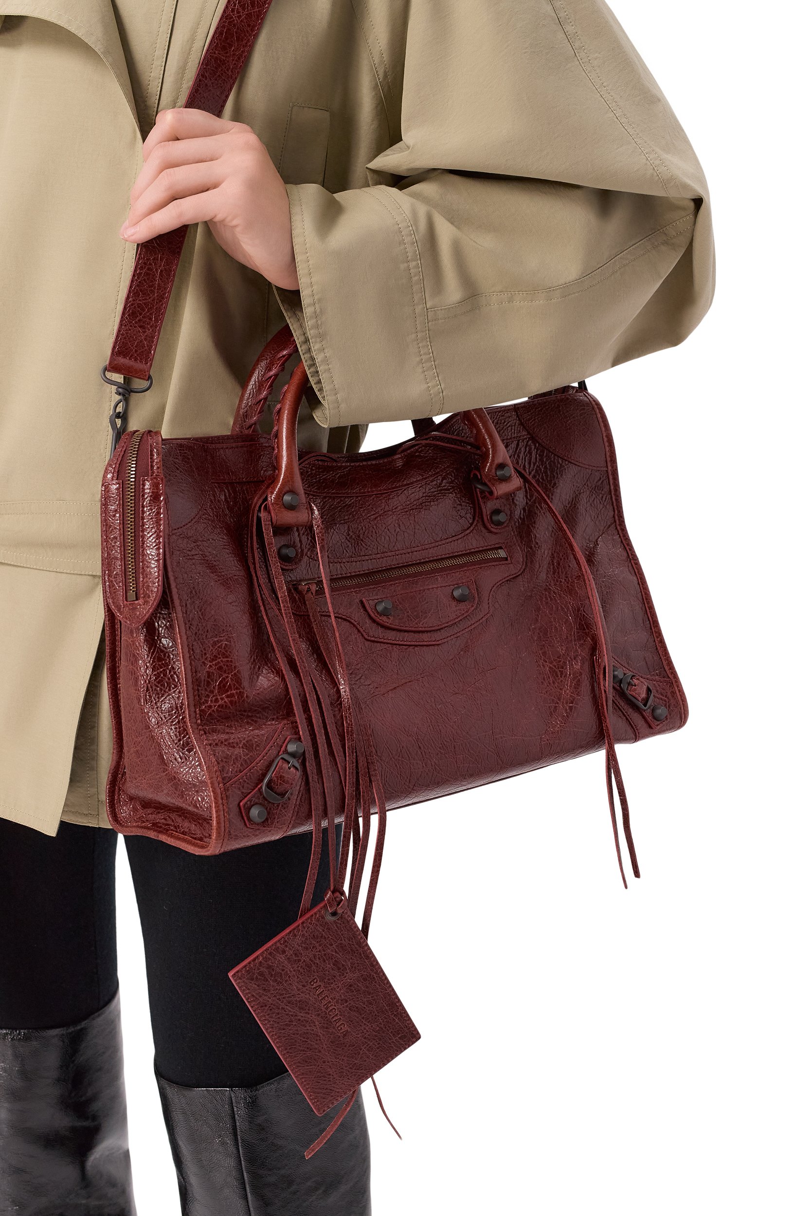 Сумка le city medium BALENCIAGA бордового цвета по цене 399500 руб., арт. 865760/2ACFH, фото 2 Сумка le city medium BALENCIAGA, арт. 865760/2ACFH, фото 2