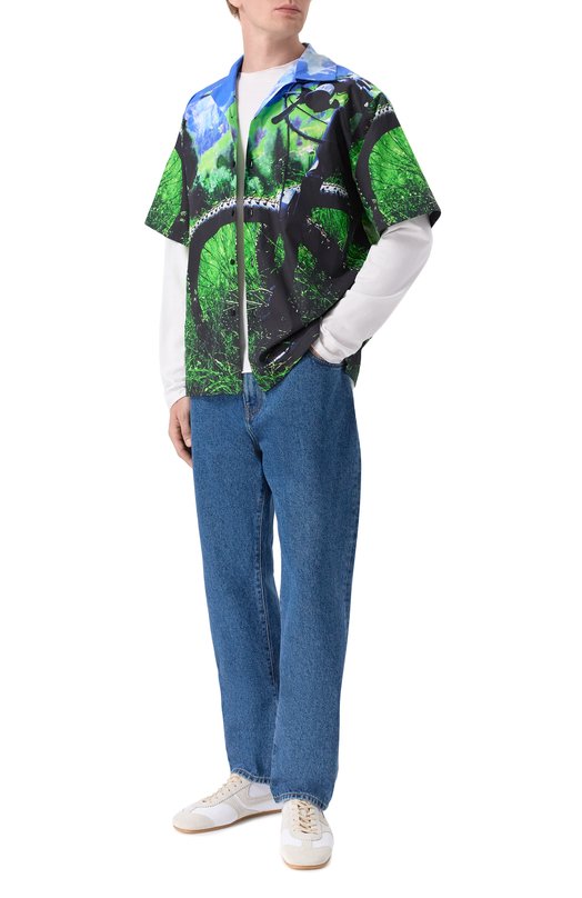 Хлопковая рубашка MSGM 4040ME11X/267058 Разноцветный  4040ME11X/267058 Фото 2