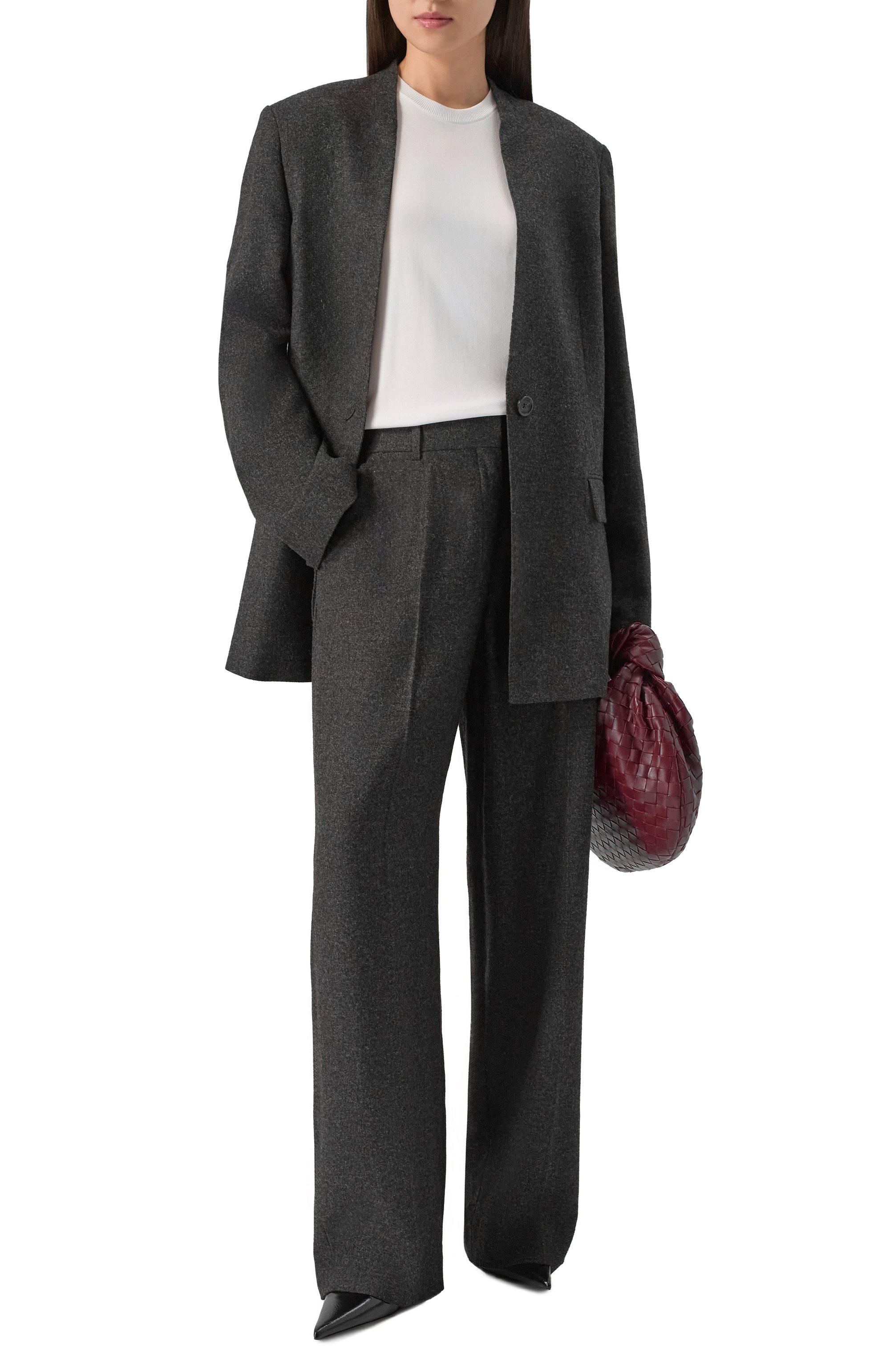 Брюки из вискозы и шерсти TOTEME, арт. 254-WRB0303-FB0472, фото 2