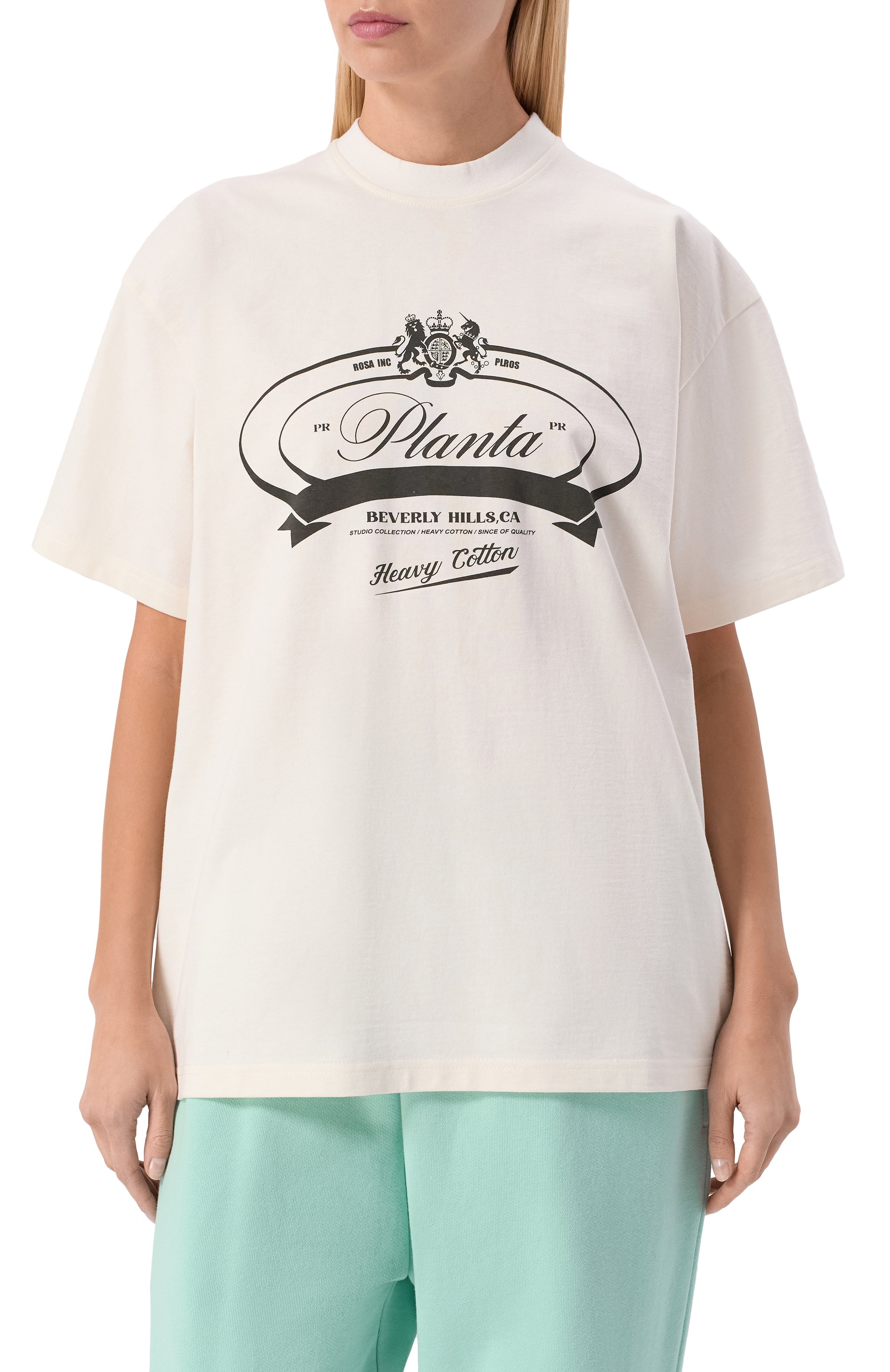 Хлопковая футболка PLANTA ROSA белого цвета по цене 13500 руб., арт. PR/T01/BEVERLY-GLORY/280, фото 6 Хлопковая футболка PLANTA ROSA, арт. PR/T01/BEVERLY-GLORY/280, фото 6