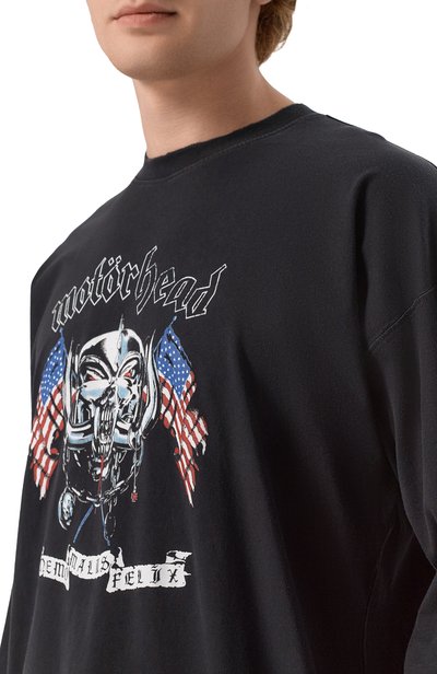 Хлопковый лонгслив vetements x motörhead VETEMENTS черного цвета по цене 109500 руб., арт. MH27LS238B, фото 5 Хлопковый лонгслив vetements x motörhead VETEMENTS, арт. MH27LS238B, фото 5