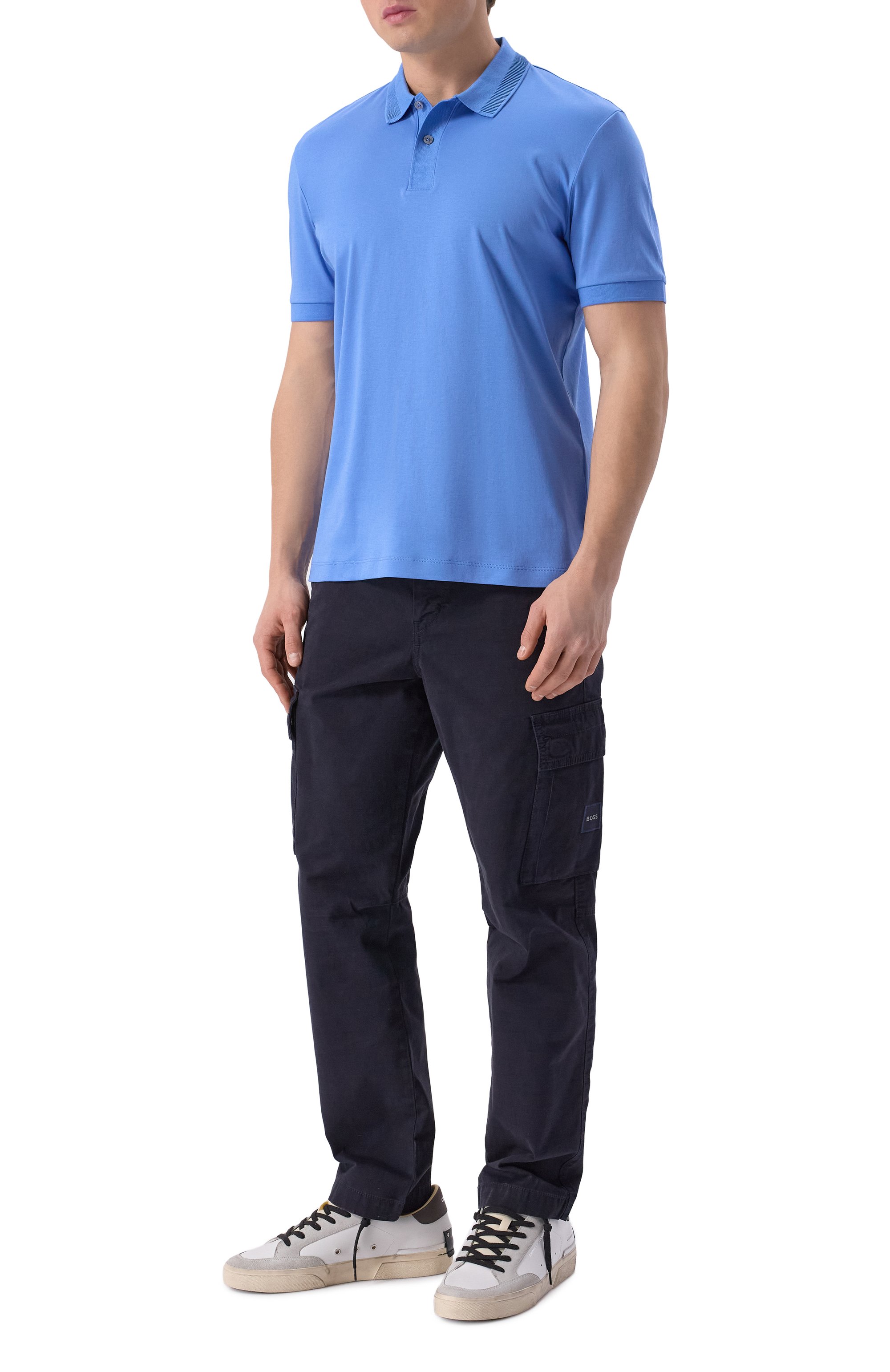 Хлопковое поло BOSS, арт. 50531791, фото 2