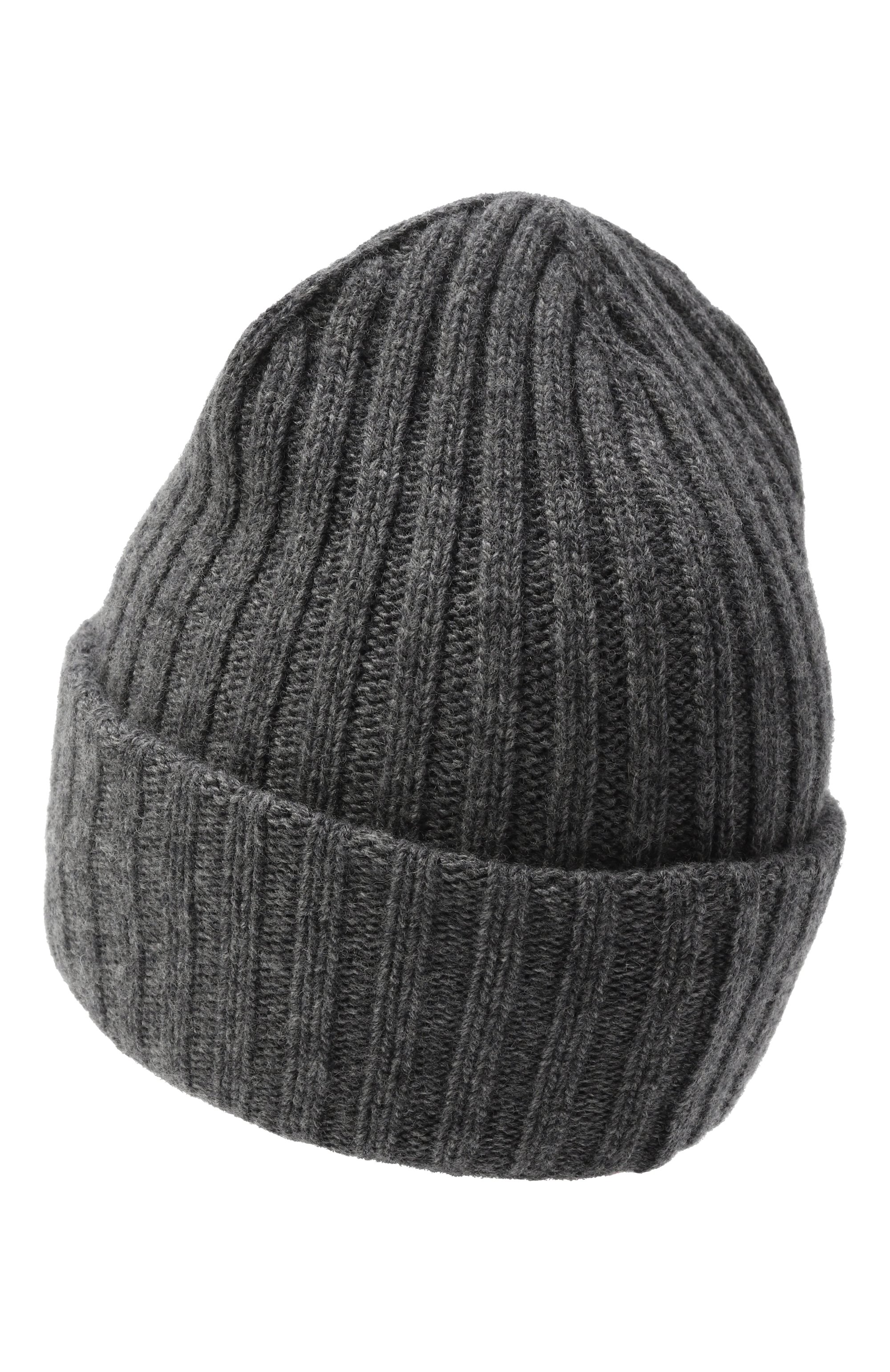 Шапка из шерсти и вискозы GANNI темно-серого цвета по цене 16450 руб., арт. A6928, фото 2 Шапка из шерсти и вискозы GANNI, арт. A6928, фото 2