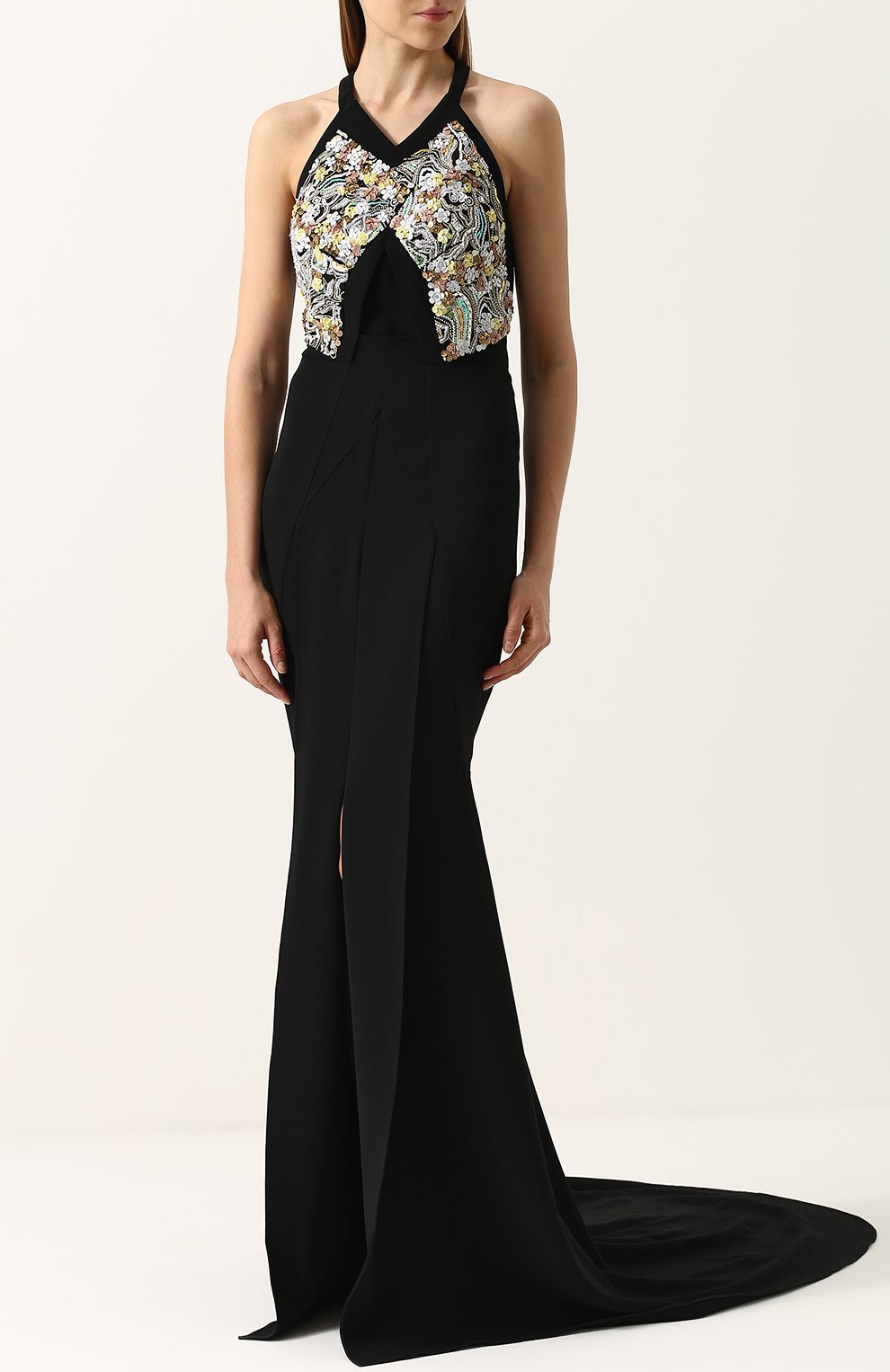 Платье ROLAND MOURET черного цвета по цене 597500 руб., арт. AW17/S0052/F0048, фото 3 Платье ROLAND MOURET, арт. AW17/S0052/F0048, фото 3