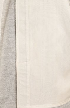 Мужской хлопковый жилет RICK OWENS светло-серого цвета, арт. RU01E5776/DRD | Фото 7 (Длина (верхняя одежда): Короткие; Стили: Кэжуэл; Мужское Кросс-КТ: жилеты-тонкие; Материал внешний: Хлопок)