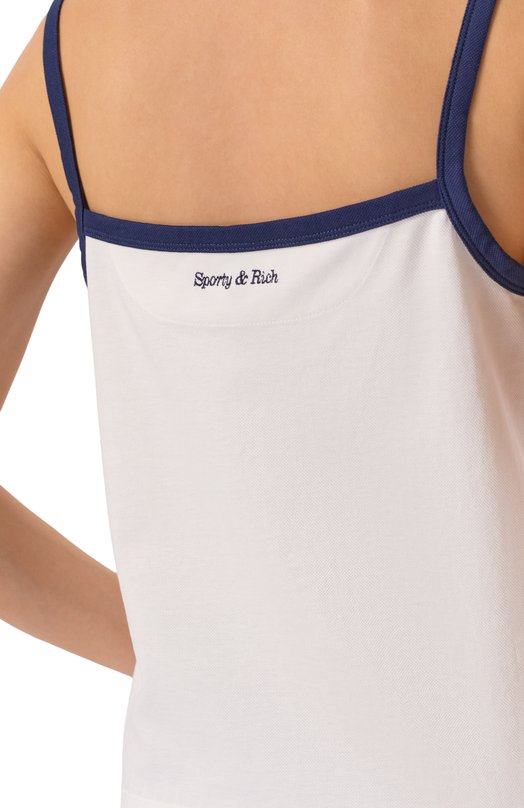 Хлопковая майка Sporty & Rich x Hotel du Cap-Eden-Roc Sporty and Rich T007960666WH50_001 Белый  T007960666WH50_001 Фото 5