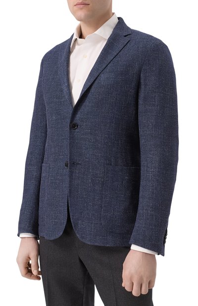 Пиджак из шерсти и шелка ZEGNA, арт. 1DNMG0/949701A9, фото 5