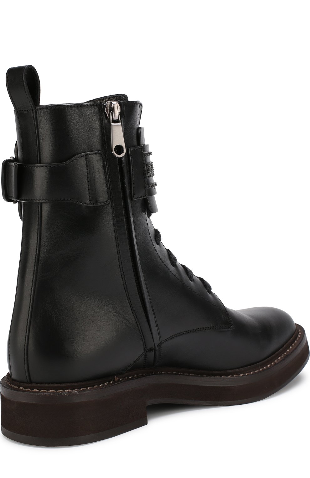 Высокие кожаные ботинки на шнуровке BRUNELLO CUCINELLI, арт. MZBSG1293, фото 4