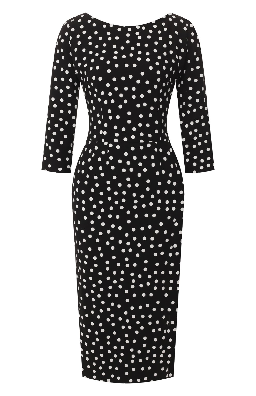 Платье из вискозы DOLCE & GABBANA черно-белого цвета по цене 228000 руб., арт. F6H6GT/FSGR2, фото 1 Платье из вискозы DOLCE & GABBANA, арт. F6H6GT/FSGR2, фото 1