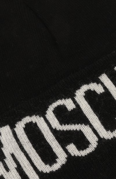 Шапка из вискозы и шерсти MOSCHINO черного цвета по цене 9895 руб., арт. 60091/M5672, фото 3 Шапка из вискозы и шерсти MOSCHINO, арт. 60091/M5672, фото 3