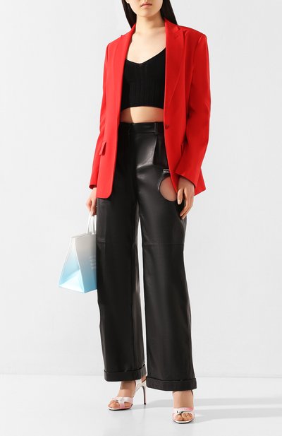Кожаные брюки OFF-WHITE, арт. 0WJB007S20LEA0011000, фото 2