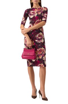 Женская сумка sicily small DOLCE & GABBANA фуксия цвета, арт. BB9003_BE9003_BI9003/A1001_1_ | Фото 7 (Материал: Натуральная кожа; Ремень/цепочка: На ремешке; Размер: small)