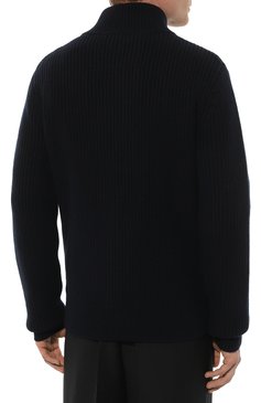 Мужской кардиган из шерсти и кашемира GIVENCHY темно-синего цвета, арт. BM90PW4YGB | Фото 4 (Материал внешний: Кашемир, Шерсть; Длина (для топов): Стандартные; Рукава: Длинные; Мужское Кросс-КТ: Кардиган-одежда; Стили: Кэжуэл; Застежка: Пуговицы)