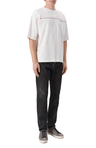 Хлопковая футболка DSQUARED2 белого цвета по цене 22950 руб., арт. S71GD1653/D20106, фото 2 Хлопковая футболка DSQUARED2, арт. S71GD1653/D20106, фото 2