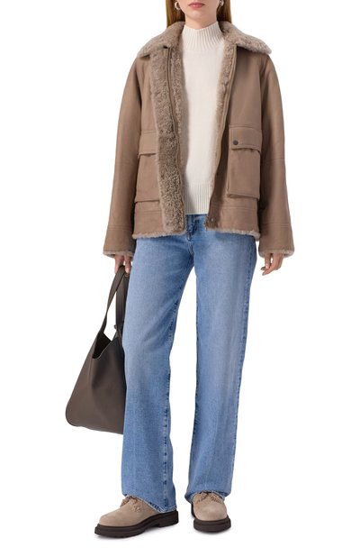 Женская дубленка из овчины BRUNELLO CUCINELLI, арт. MPMBP7911