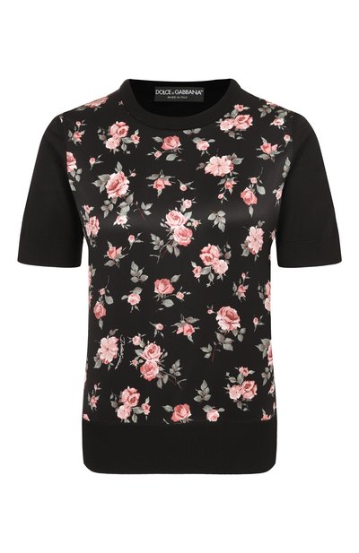 Женский комбинированный пуловер DOLCE & GABBANA, арт. FXXBAT/JBS0P