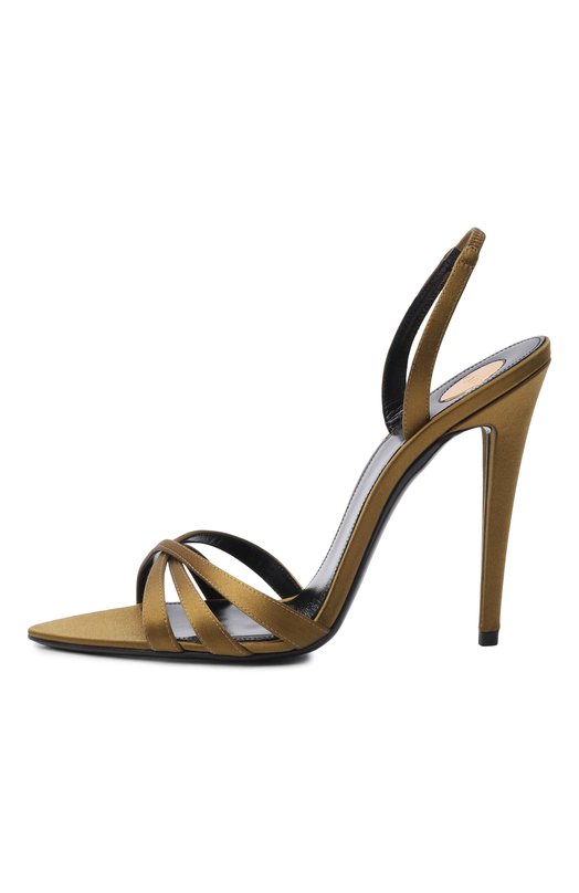 Текстильные босоножки Kate 110 Saint Laurent 859259/9QNAG Хаки  859259/9QNAG Фото 4