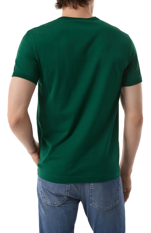 Хлопковая футболка Dolce & Gabbana G8JX7T/FU7EQ Зелёный  G8JX7T/FU7EQ Фото 4