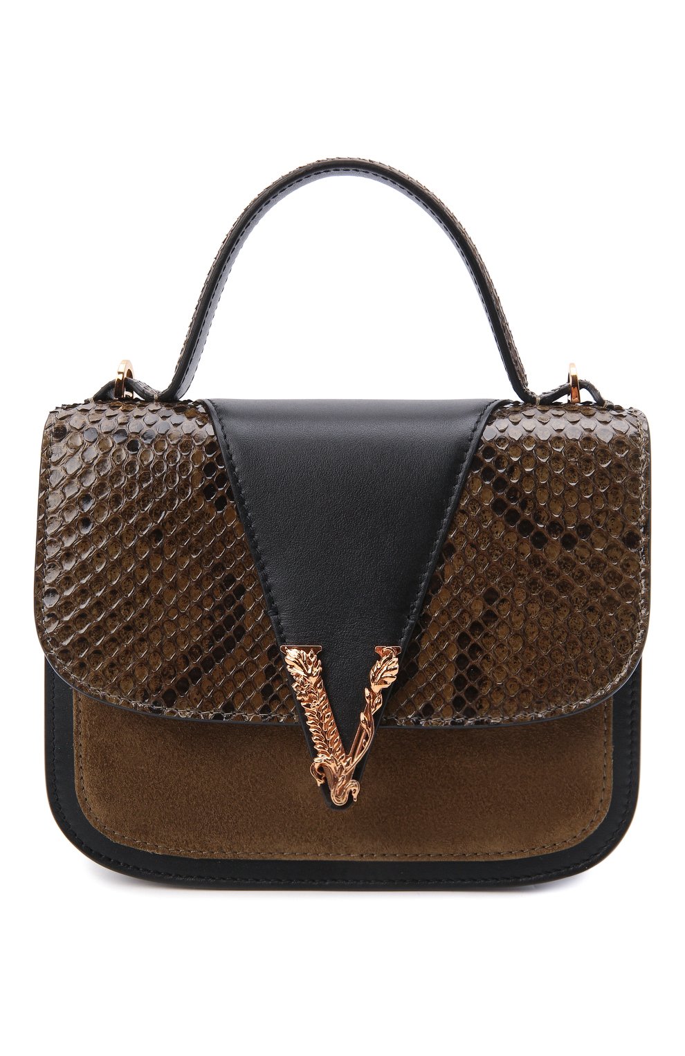 Сумка virtus из кожи питона VERSACE, арт. DBFH211/1A00829/PBIV, фото 1