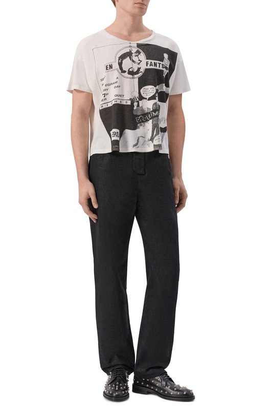 Хлопковая футболка Enfants Riches Deprimes 010-873/C0TT0N Кремовый  010-873/C0TT0N Фото 2