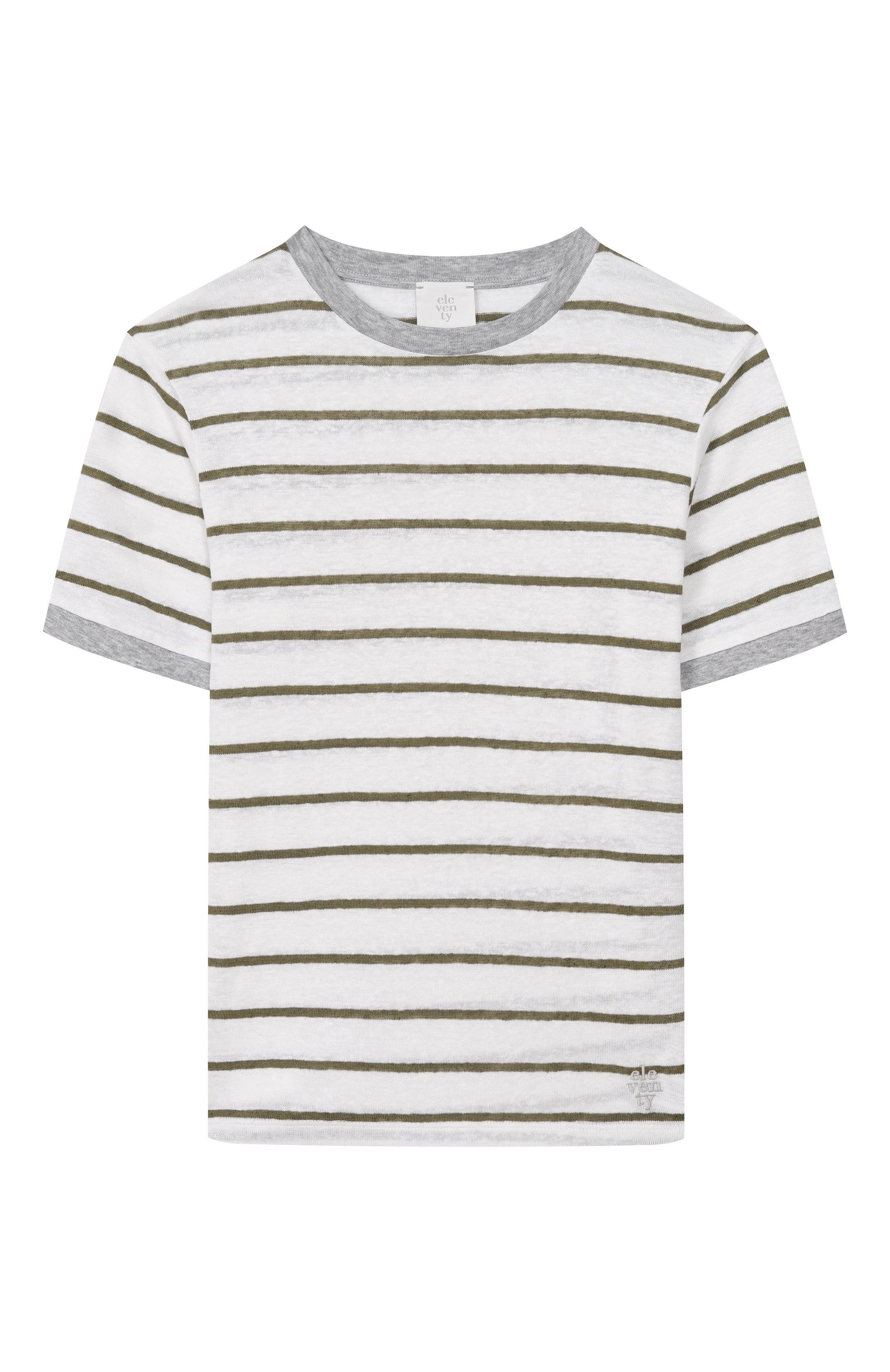 Футболка из вискозы и льна ELEVENTY, арт. EY8P61/J0551_001, фото 1