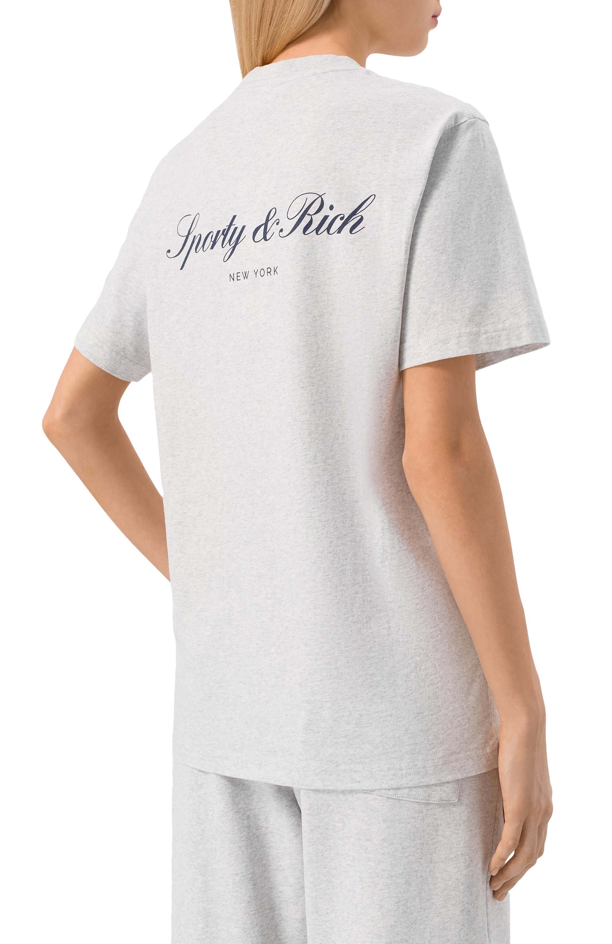 Хлопковая футболка SPORTY AND RICH, арт. T004368329GY03, фото 4