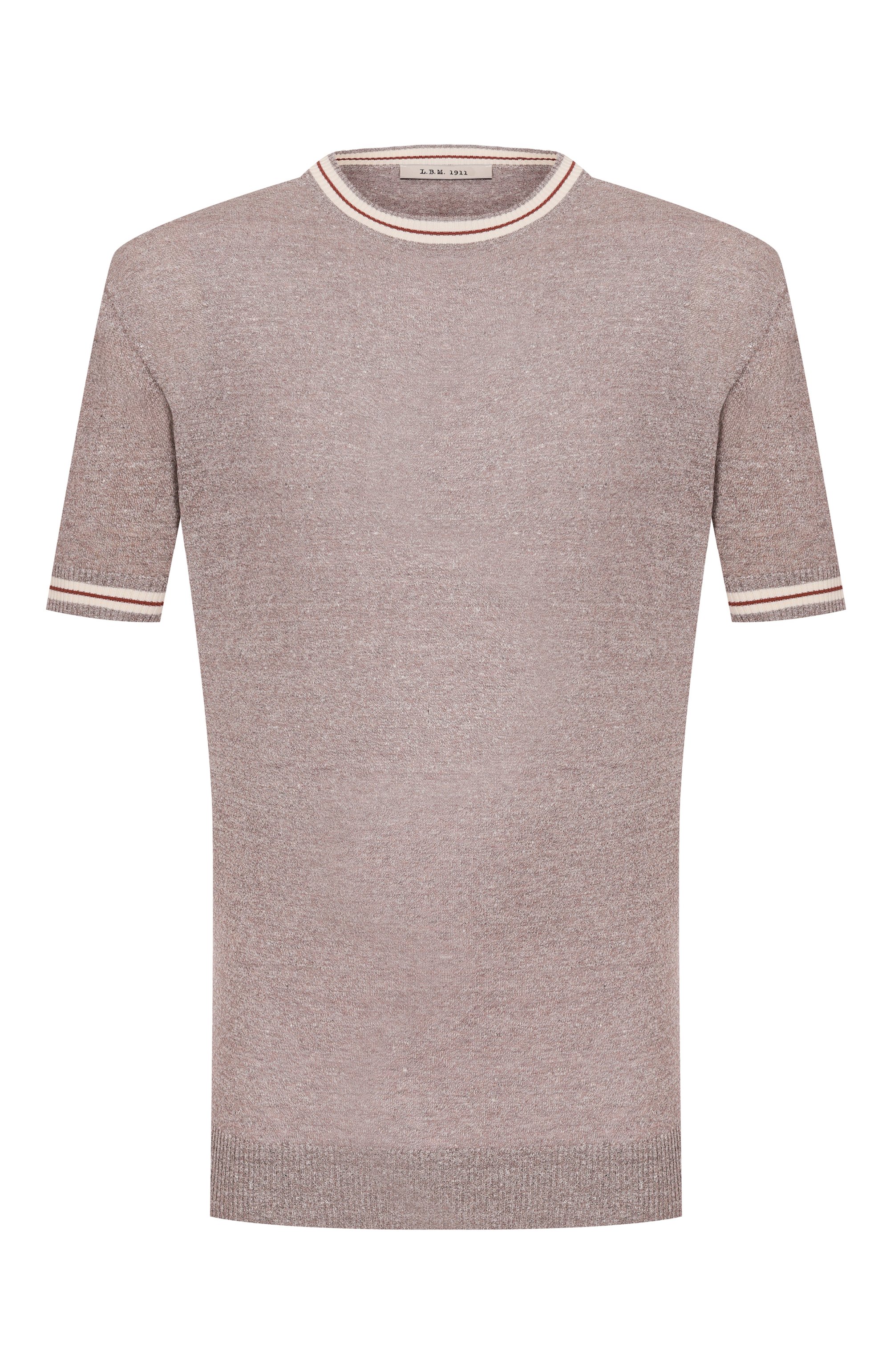 Джемпер изо льна и хлопка L.B.M. 1911 коричневого цвета по цене 25350 руб., арт. 6400/59046, фото 1 Джемпер изо льна и хлопка L.B.M. 1911, арт. 6400/59046, фото 1