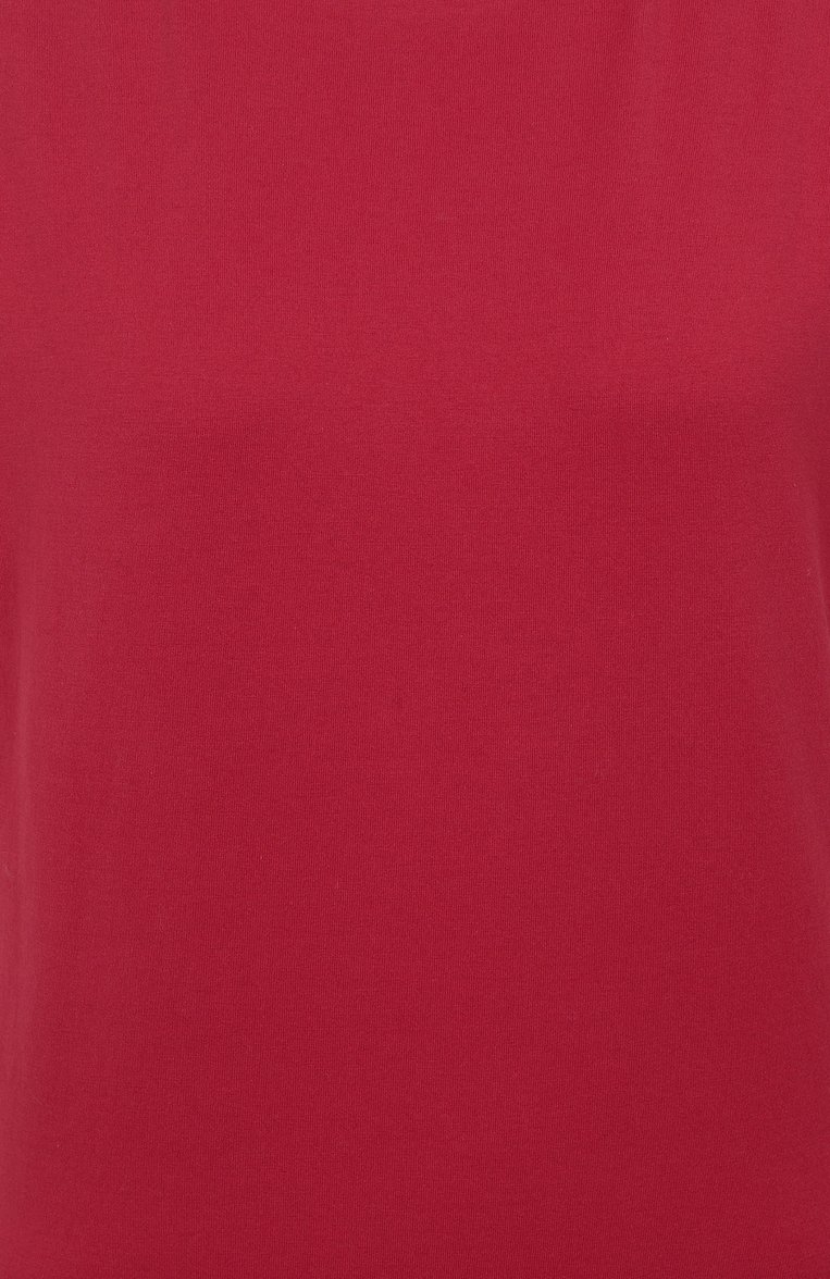 Женская хлопковая футболка BRUNELLO CUCINELLI красного цвета, арт. M0T81BI100 | Фото 6 (Рукава: Короткие; Длина (для топов): Стандартные; Материал внешний: Хлопок; Принт: Без принта; Стили: Кэжуэл; Автоматизация состава: Проставлено; Автоматизация ТО: Проставлено)