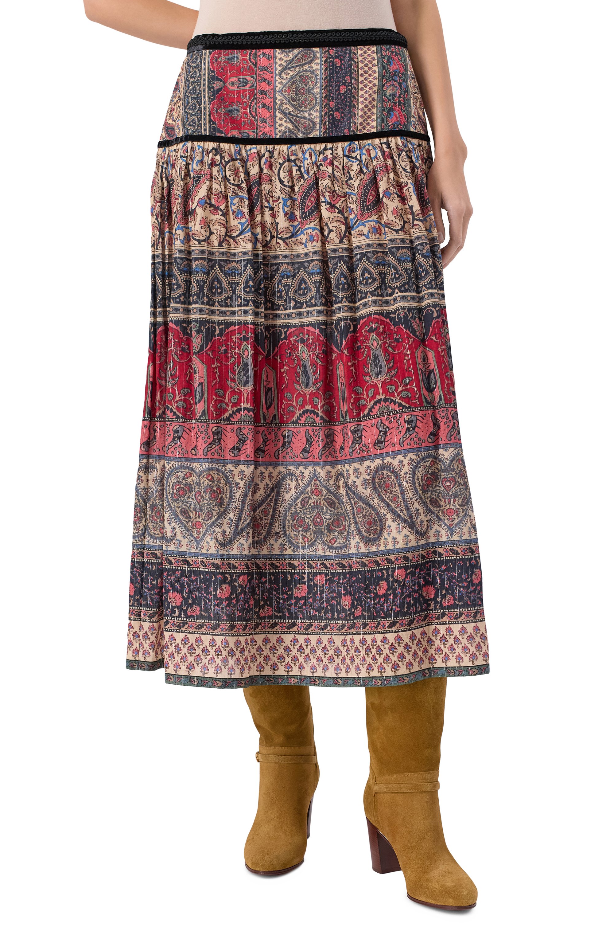 Хлопковая юбка VALENTINO, арт. 6B0RAD57/992, фото 3