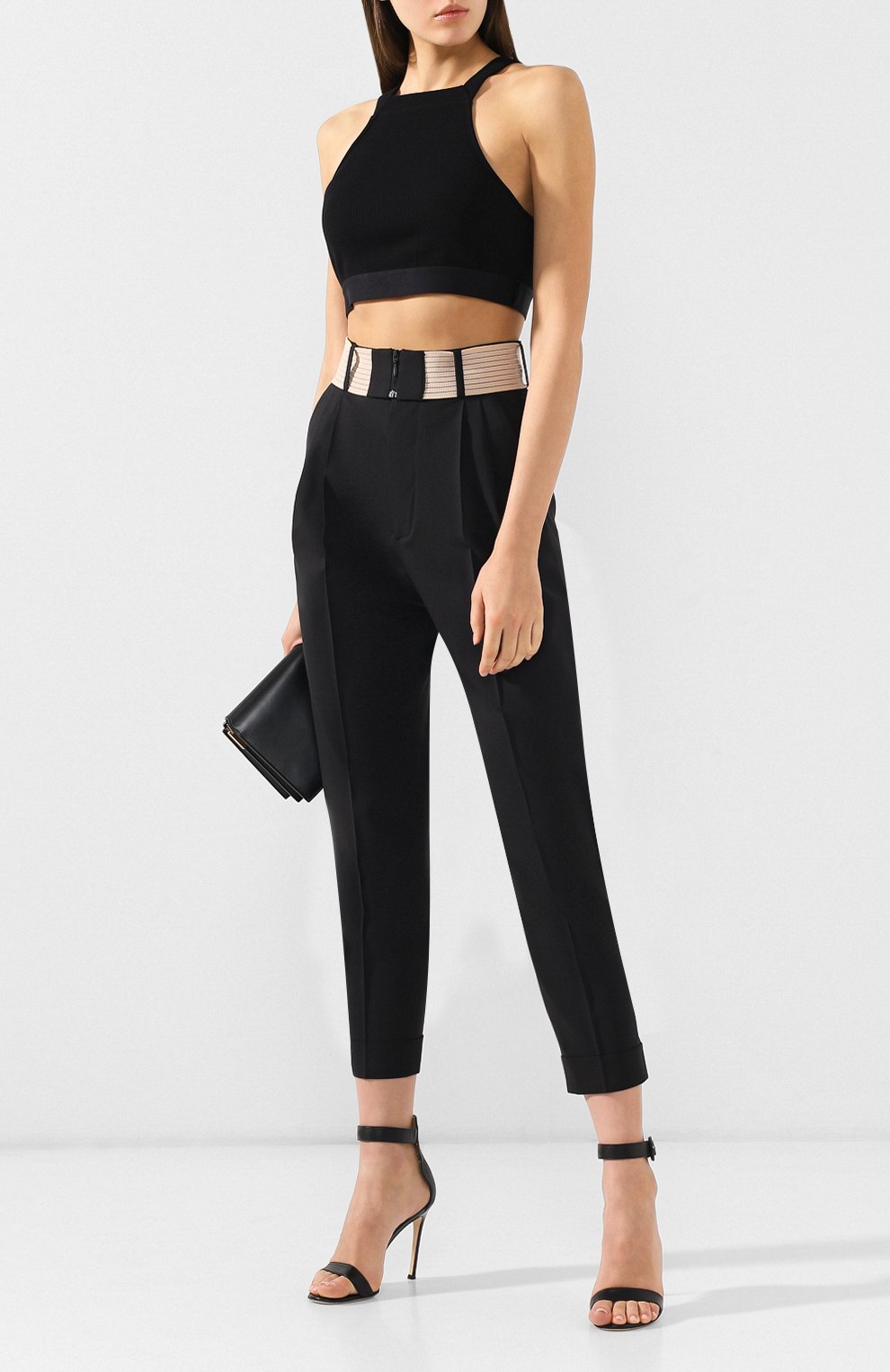 Шерстяные брюки DSQUARED2 черного цвета по цене 42500 руб., арт. S72KA0901/S49807, фото 2 Шерстяные брюки DSQUARED2, арт. S72KA0901/S49807, фото 2