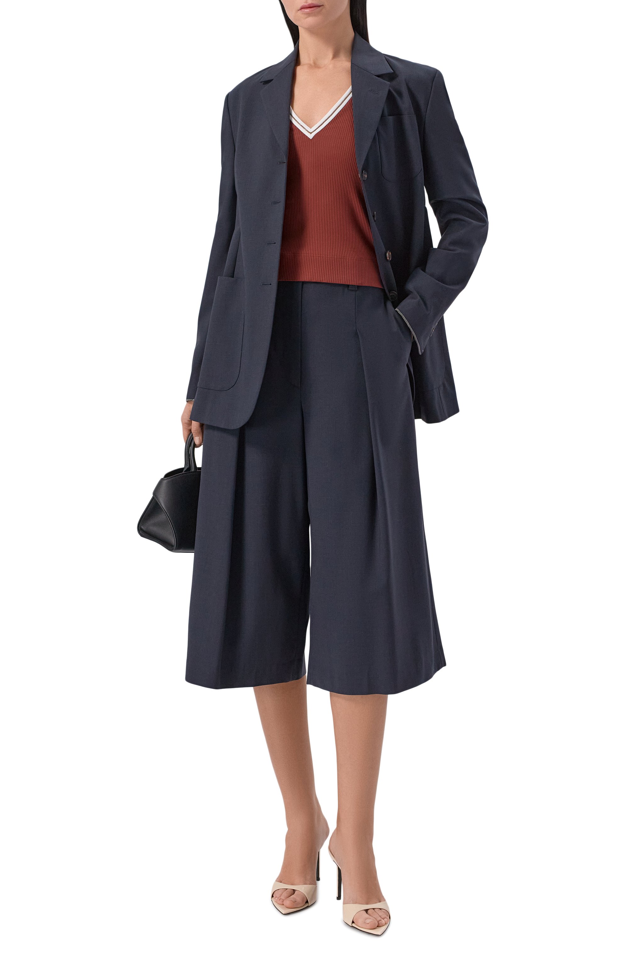 Хлопковый топ BRUNELLO CUCINELLI коричневого цвета по цене 87300 руб., арт. MG902D0302, фото 2 Хлопковый топ BRUNELLO CUCINELLI, арт. MG902D0302, фото 2