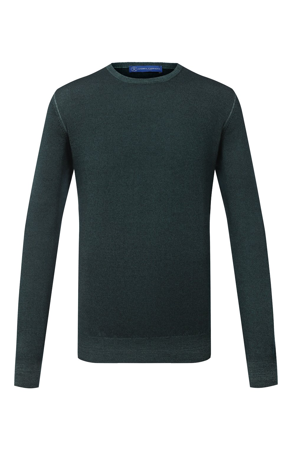 Шерстяной джемпер ANDREA CAMPAGNA зеленого цвета по цене 31000 руб., арт. 55167/22792, фото 1 Шерстяной джемпер ANDREA CAMPAGNA, арт. 55167/22792, фото 1