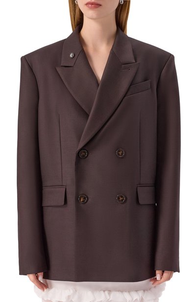 Шерстяной жакет PERVERT коричневого цвета по цене 80000 руб., арт. PE25/JA05/70-08, фото 3 Шерстяной жакет PERVERT, арт. PE25/JA05/70-08, фото 3