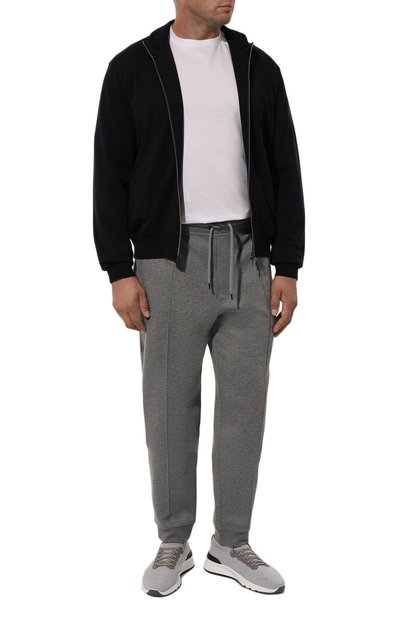 Джоггеры из хлопка и кашемира BRUNELLO CUCINELLI, арт. MM831B2332, фото 2