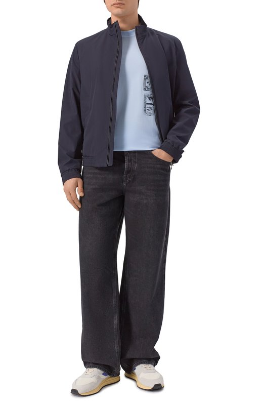 Хлопковая футболка Emporio Armani EM004994/AF24470 Голубой  EM004994/AF24470 Фото 2