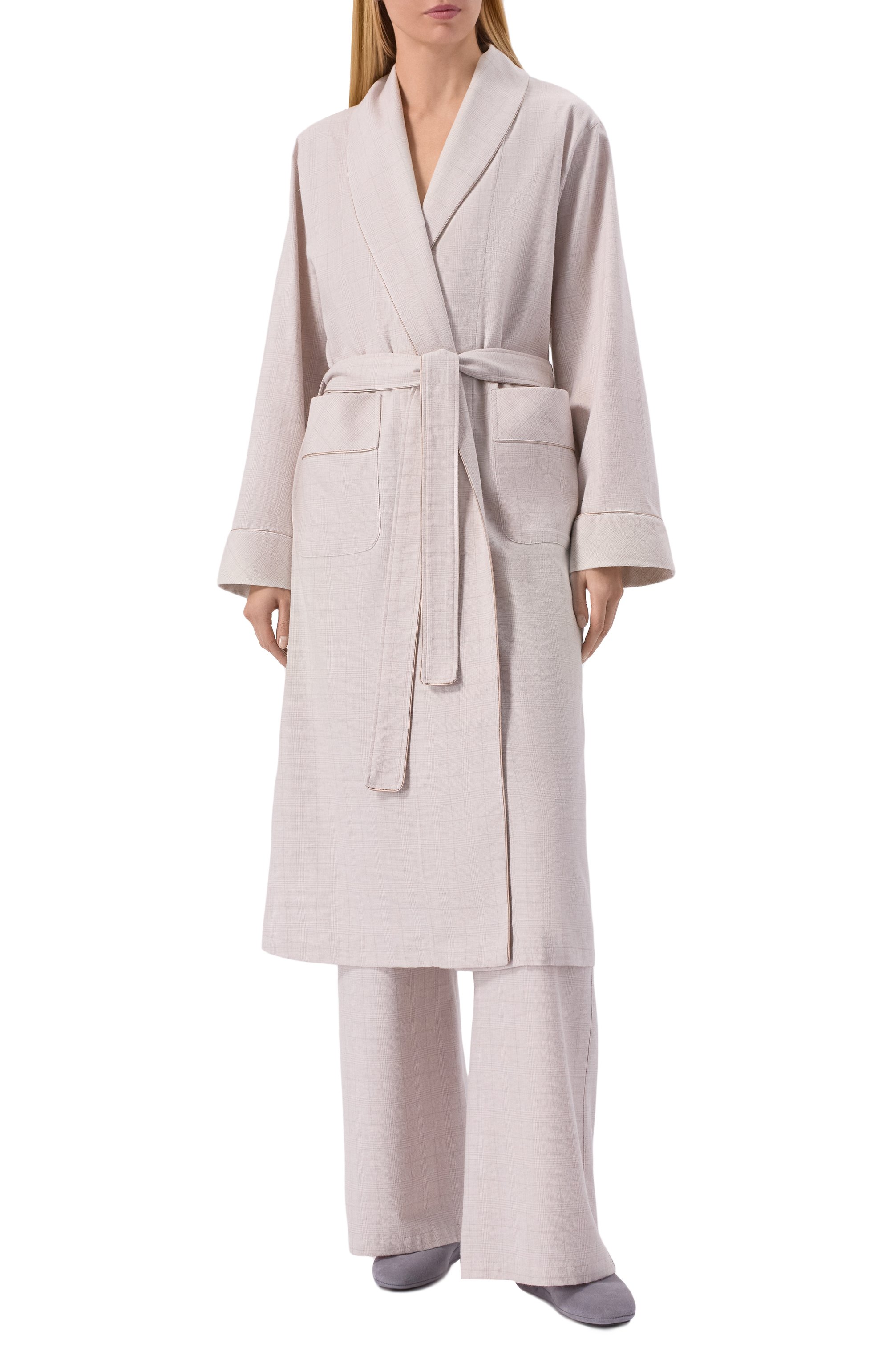 Брюки из хлопка и шерсти ZIMMERLI, арт. 4600-17002, фото 2