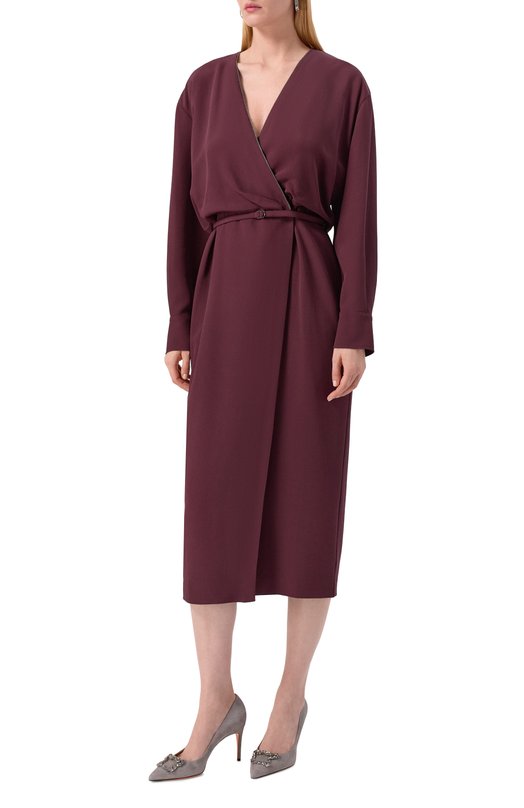 Платье Brunello Cucinelli MA029A5415 Бордовый  MA029A5415 Фото 3