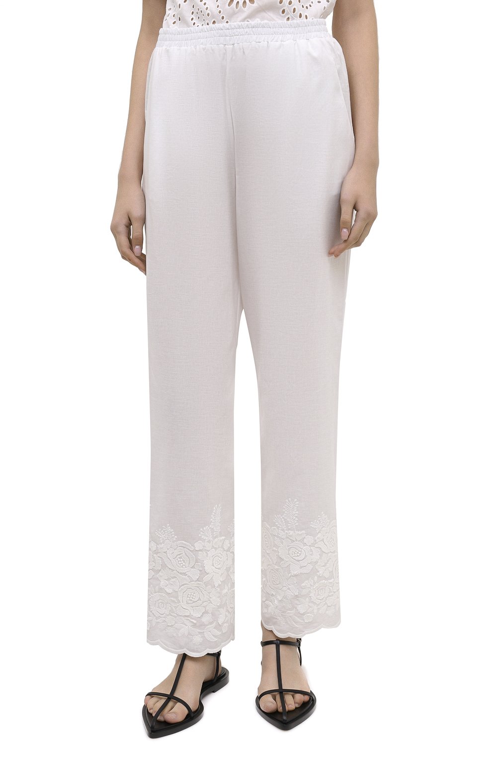 Хлопковые брюки EVA B.BITZER светло-бежевого цвета по цене 20070 руб., арт. 10312268, фото 3 Хлопковые брюки EVA B.BITZER, арт. 10312268, фото 3