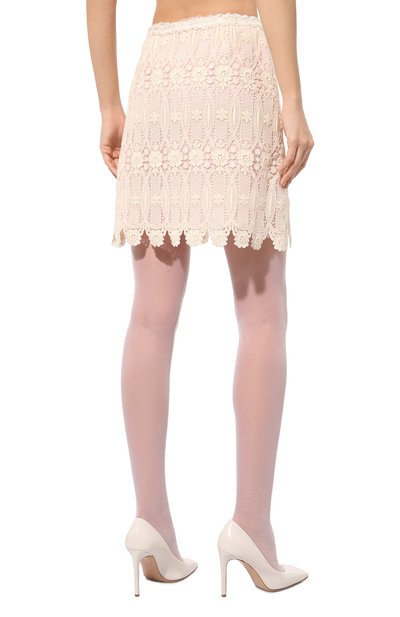 Хлопковая юбка GIAMBATTISTA VALLI кремового цвета по цене 324500 руб., арт. 24FWPVCA2032-17LUS, фото 4 Хлопковая юбка GIAMBATTISTA VALLI, арт. 24FWPVCA2032-17LUS, фото 4