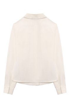 Детское хлопковая рубашка EMPORIO ARMANI молочного цвета, арт. 6D3C02/3N6BZ | Фото 2 (Рукава: Длинные; Материал сплава: Проставлено; Драгоценные камни: Проставлено; Материал внешний: Хлопок; Стили: Классический; Девочки-школьная форма: Блузки; Ростовка одежда: 6 лет | 116 см, 8 лет | 128 см, 7 лет | 122 см, 10 - 11 лет | 140 - 146см, 16 лет | 164 см, 13 - 15 лет | 158 см)