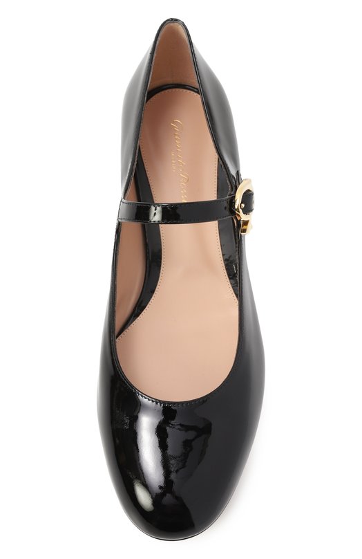 Лакированные балетки Mary Ribbon Gianvito Rossi G22164.05CU0.VERNER0 Чёрный  G22164.05CU0.VERNER0 Фото 6