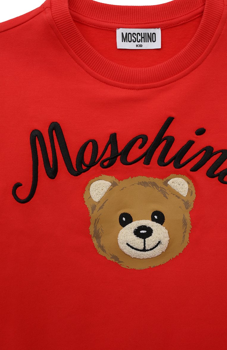 Хлопковый свитшот MOSCHINO, арт. HVF05R/LDA26/10A-14A, фото 3