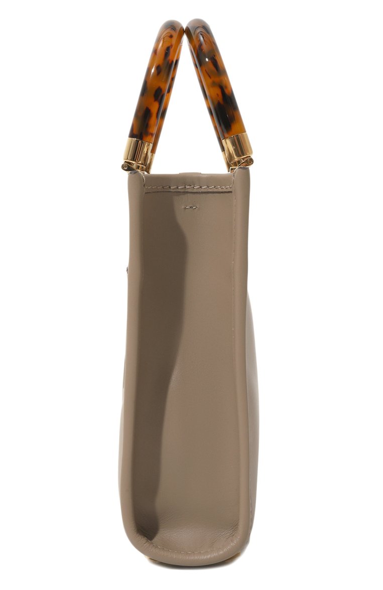 Женская сумка sunshine mini FENDI коричневого цвета, арт. 8BS051 ABVL | Фото 4 (Драгоценные камни: Проставлено; Ремень/цепочка: На ремешке; Материал сплава: Проставлено; Материал: Натуральная кожа; Размер: mini)