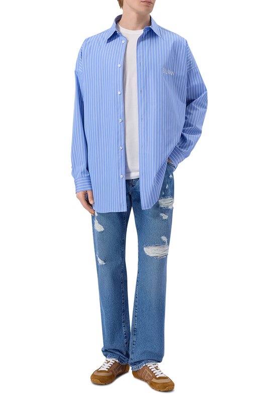 Кожаные кроссовки Racer 45 Balmain GM1VI408/TYHC Коричневый  GM1VI408/TYHC Фото 2