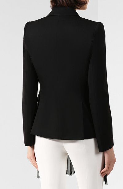 Шерстяной жакет STELLA MCCARTNEY черного цвета по цене 99500 руб., арт. 579262/SFB18, фото 4 Шерстяной жакет STELLA MCCARTNEY, арт. 579262/SFB18, фото 4