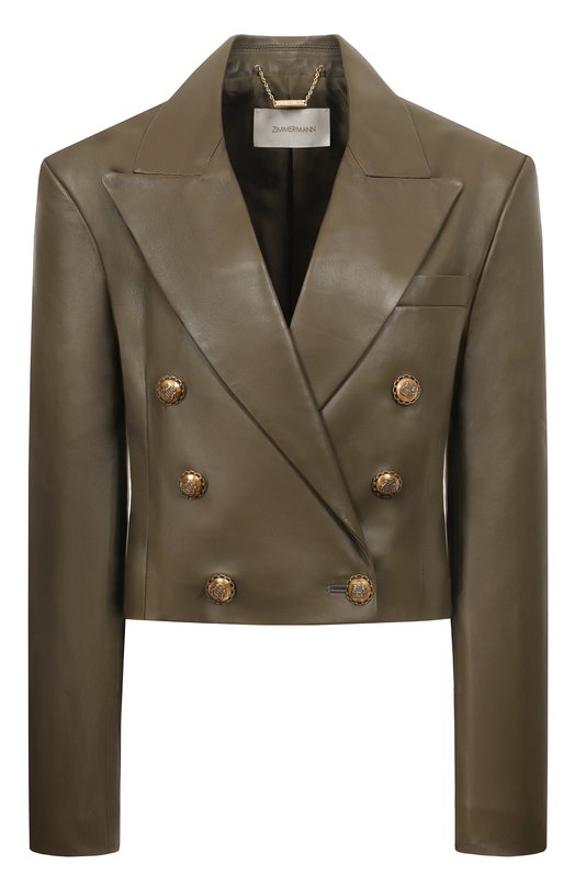 Кожаная куртка Zimmermann 5618JF251 Хаки 5618JF251